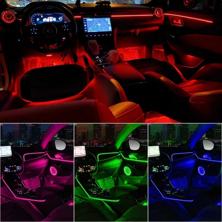 💡🚗 Luces LED Neón para Interior de Auto 5 m + Espátula – NEON DRIVE