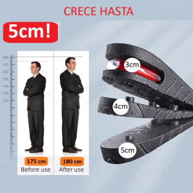 ⬆️ 👟Plantilla talonera elevadora cápsula de aire 5cm 👟⬆️