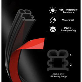 Tira de Sellado de Goma Insonorizada Premium | Aislamiento y Protección – 5 m